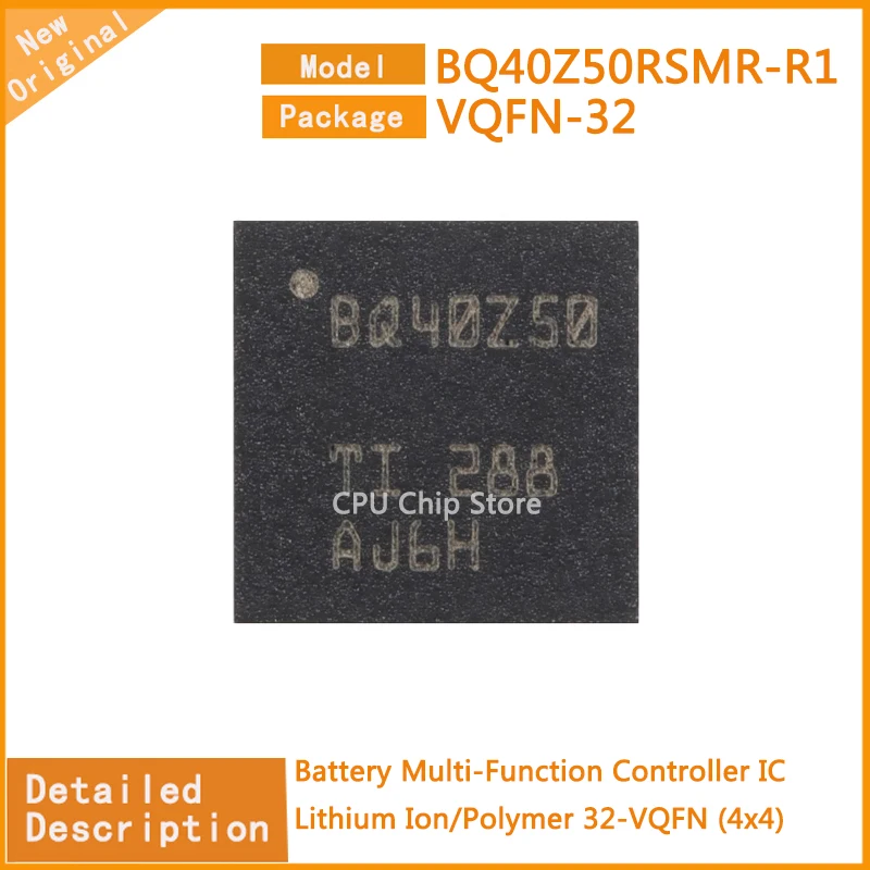 5Pcs/Lot  New Original  BQ40Z50RSMR-R1  BQ40Z50  Battery Multi-Function Controller IC Lithium Ion/Polymer 32-VQFN (4x4)