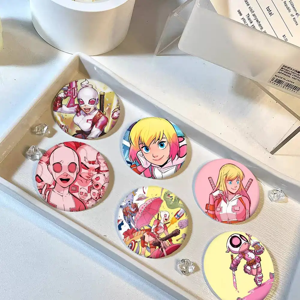 G-Gwenpool Pin Redondo Creativo para Solapa, Broche y Accesorio para Ropa y Mochila