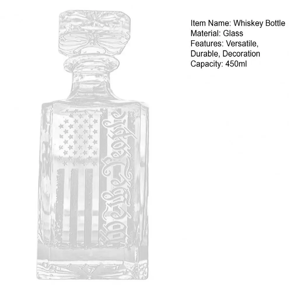 يوم الاستقلال زجاجة ويسكي العلم الأمريكي نمط ويسكي الزجاج الدورق الوطني ديكور المنزل بار شفافة #6