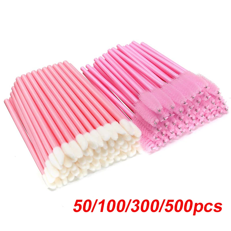 50/100/300/500 pièces, Brosses à cils, baguettes de Mascara, applicateur pour Extension de cils, outil de maquillage