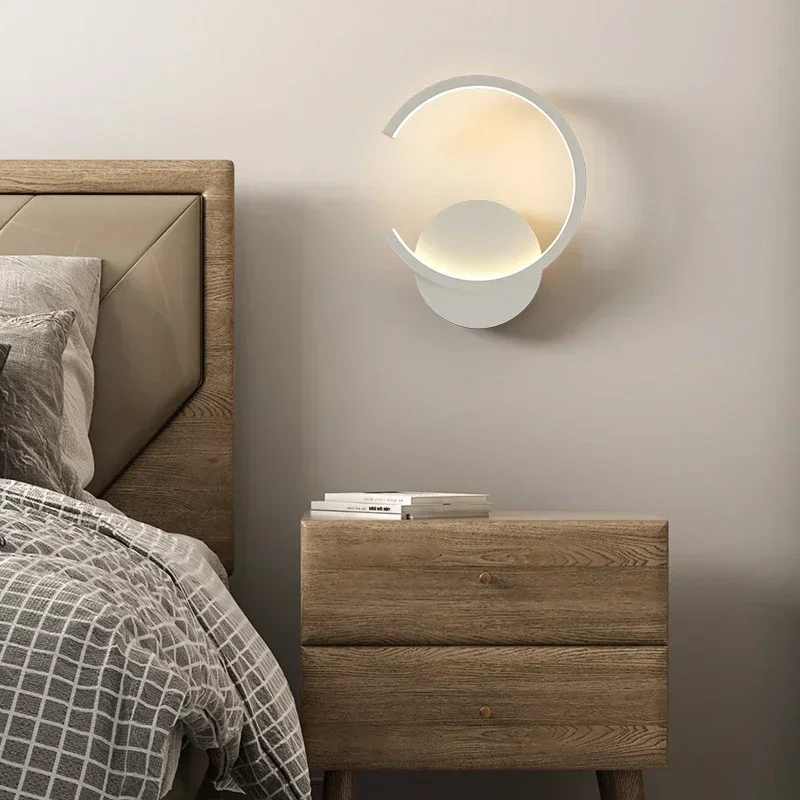 DINDALLED Tempat Lilin Dinding LED Nordic Modern Dalam Warna Hitam/Putih/Emas, Lampu Dinding untuk Koridor Ruang Tamu Kamar Tidur, Perlengkapan Pencahayaan Dalam Ruangan