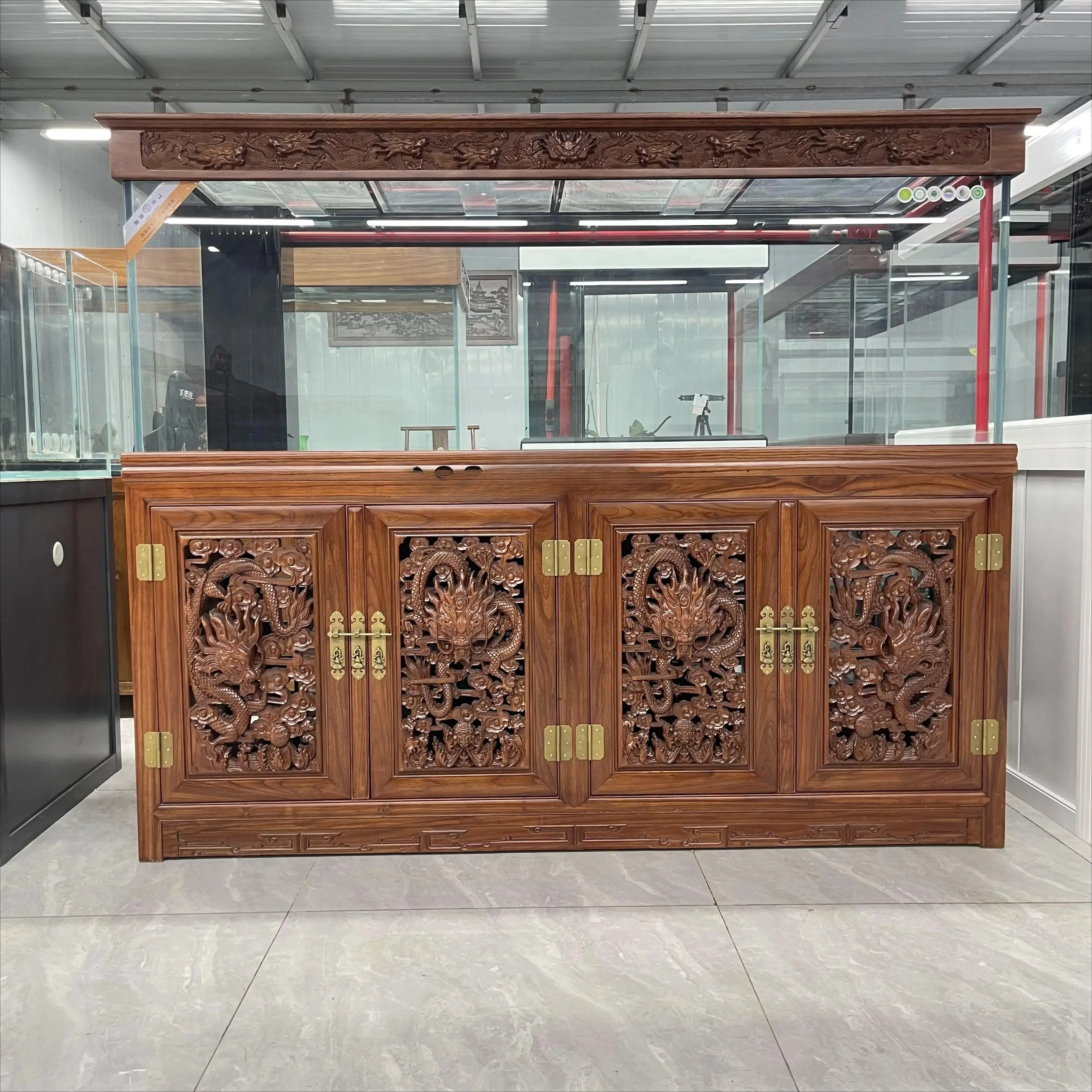 

Fish Tank 1.8 M 70 Wide Solid Wood Office Fish Tank Household Fish Tank Living Room