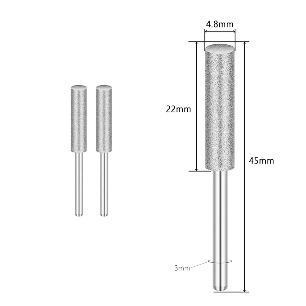 New 2PCS Diamond Chainsaw Sharpener 4.8mm 5.5mm Chainsaw Sharpener 4.0mm Drill Bits For Sharpening Chain Saw Teeth