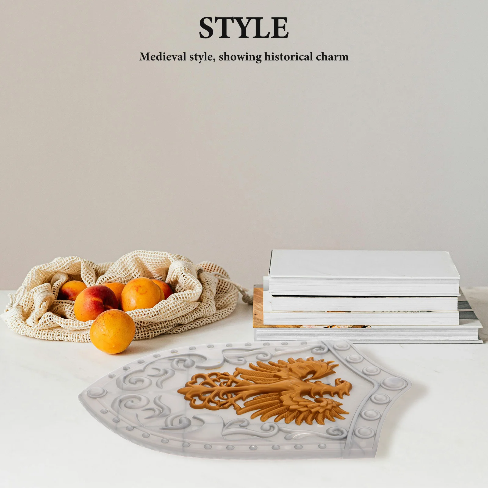 

Medieval Knight Shield Cosplay Halloween Performance Role-Playing Cross Emblem Plastic Armor Accessory