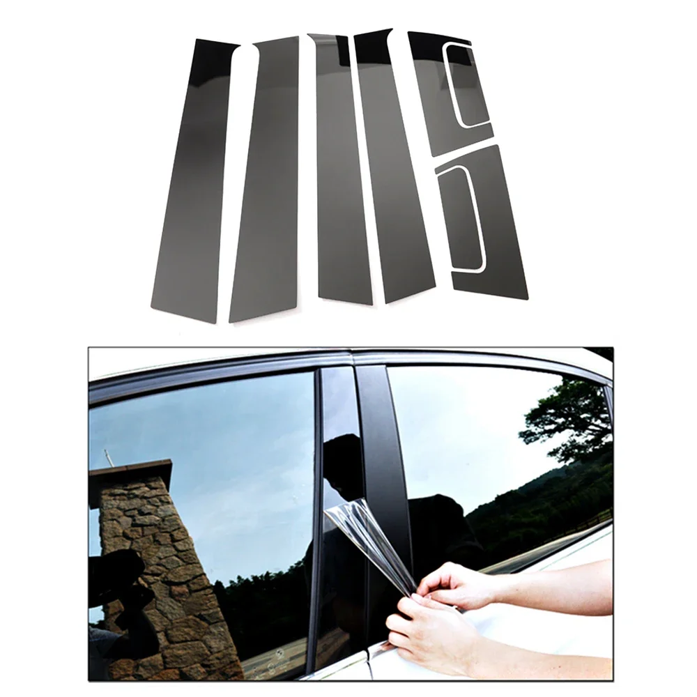 

8pcs Black Car Center Pillar Sticker For Honda HRV HR-V 2016-2020 SIde Door Window Pillar Cover Trim