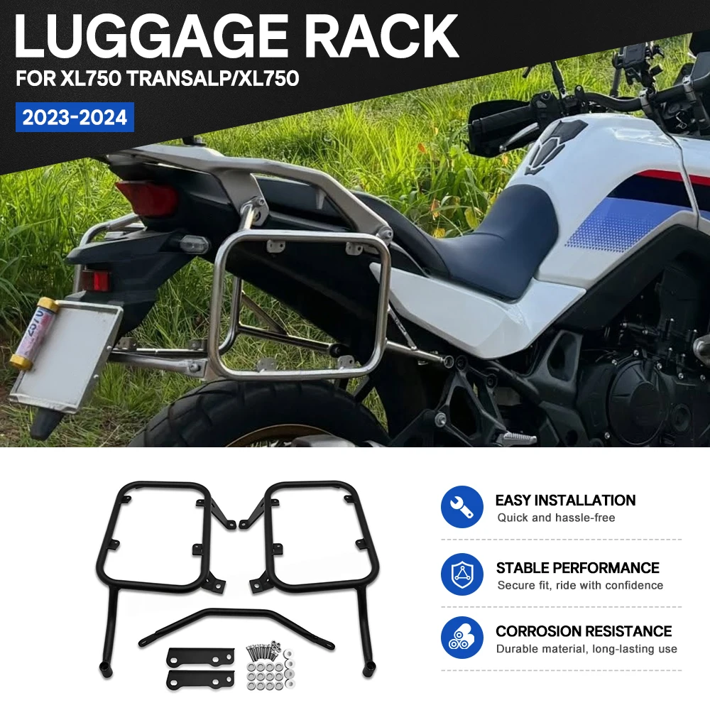 Motorcycle Side Case Luggage Rack Bracket Kit Side Box Bag Pannier Trunk Support Fit For Holder XL750 Transalp XL750 2023-2024