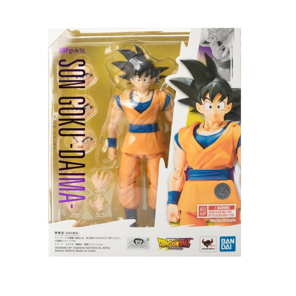 Oryginalne figurki Bandai DRAGON BALL S H Figuarts Anime Son Goku DAIMA Model do składania Zabawki Prezent dla dzieci