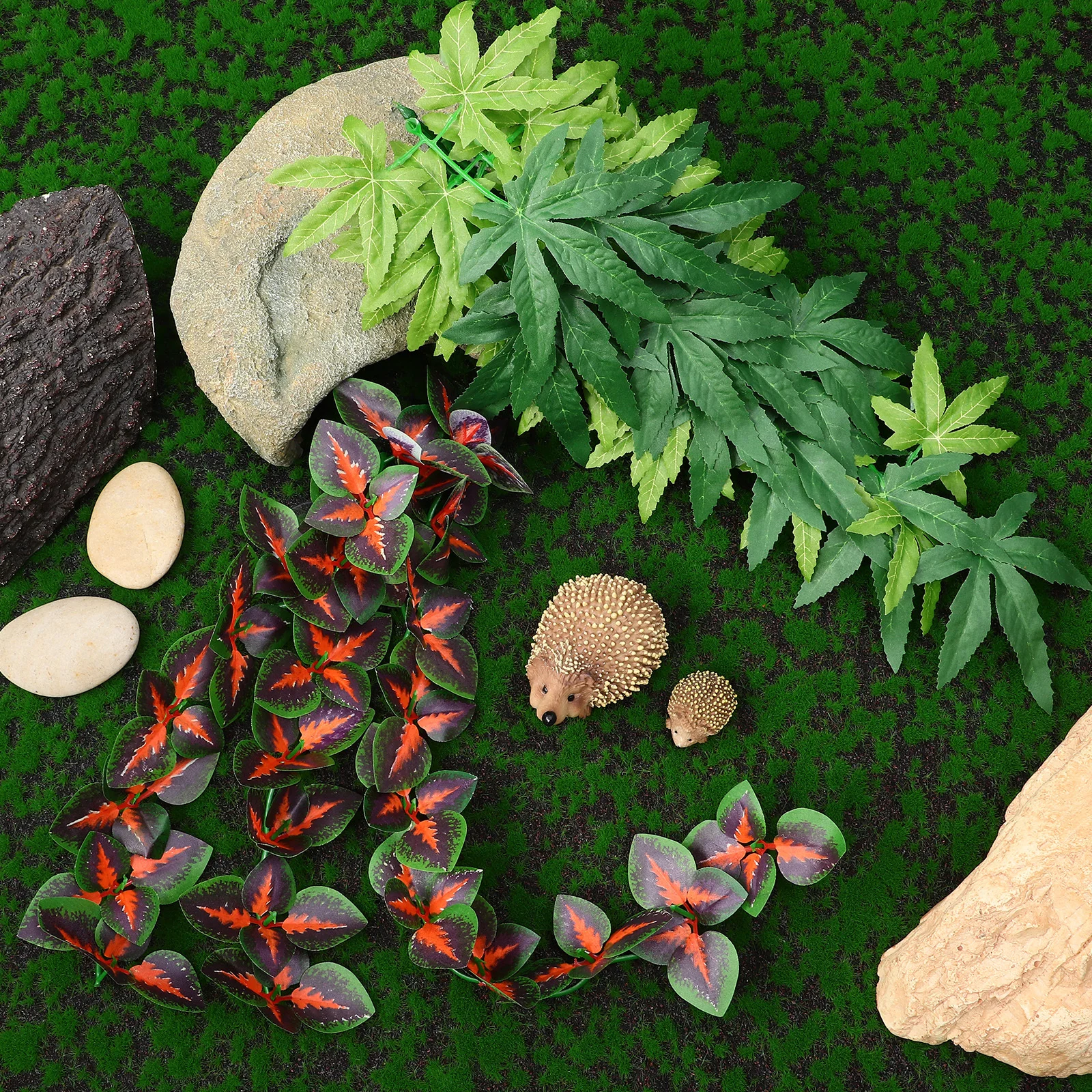 

4 pcs Reptile Plants Tanks Terrarium Decor Suction Reptile Plants For Terrarium Cup Artificial Habitat Decorations For Aquatic