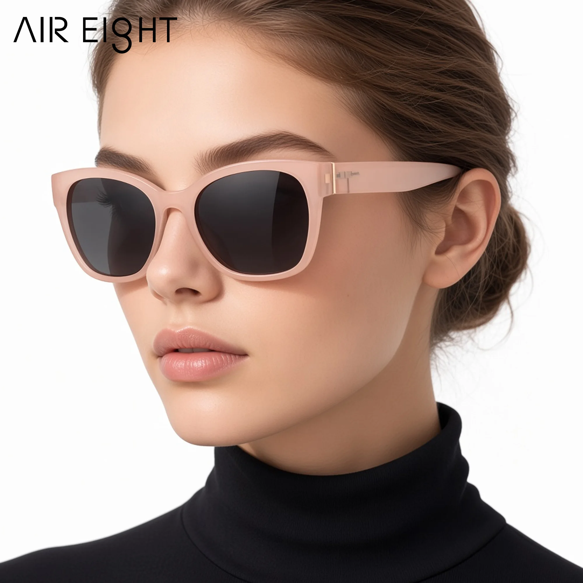 AIR EIGHT Fashion Cateye Polarized Sunglasses for Women Oversized Sun Glasses UV400 Protection Retro Designer Shades