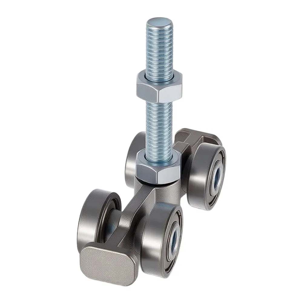 High Carbon Steel 4 Wheel Silent Trolley Assembly Rollers with Raised Section for Bearing for protection and For Smooth Slide