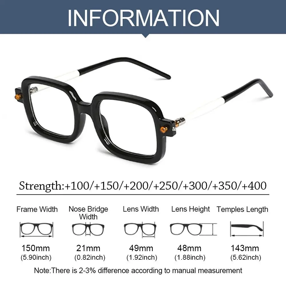 نظارات قراءة بلو راي المضادة للضوء الأزرق لحماية العين، نظارات مربعة خفيفة الوزن، نظارات بصرية
