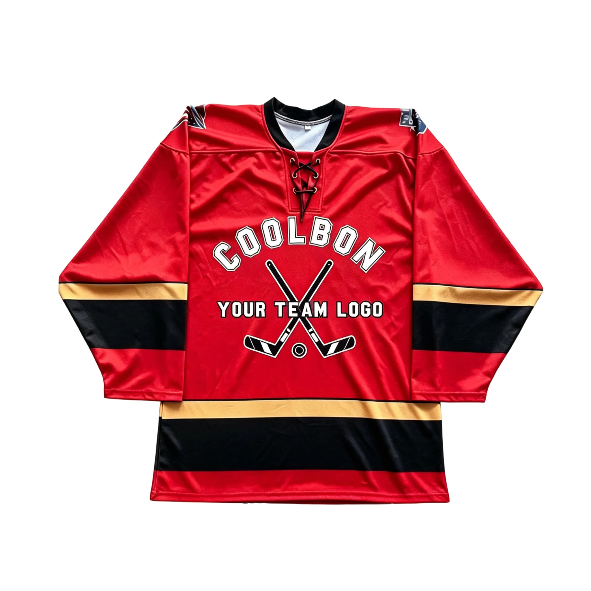 Custom Black Red Hockey Jersey 3D Print Personalized Team Name Number Men Women Kids Ice Hockey Competition Training Top