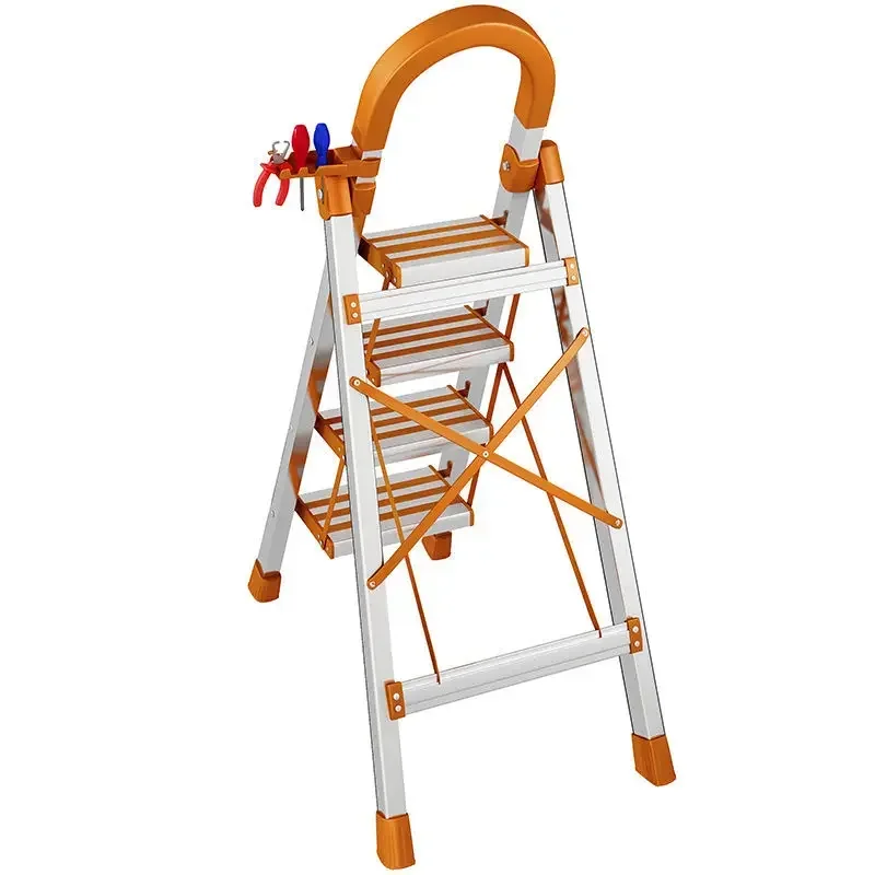 

Ladder, household folding ladder, aluminum alloy herringbone ladder, indoor multifunctional, extra thick, expandable, widened, a