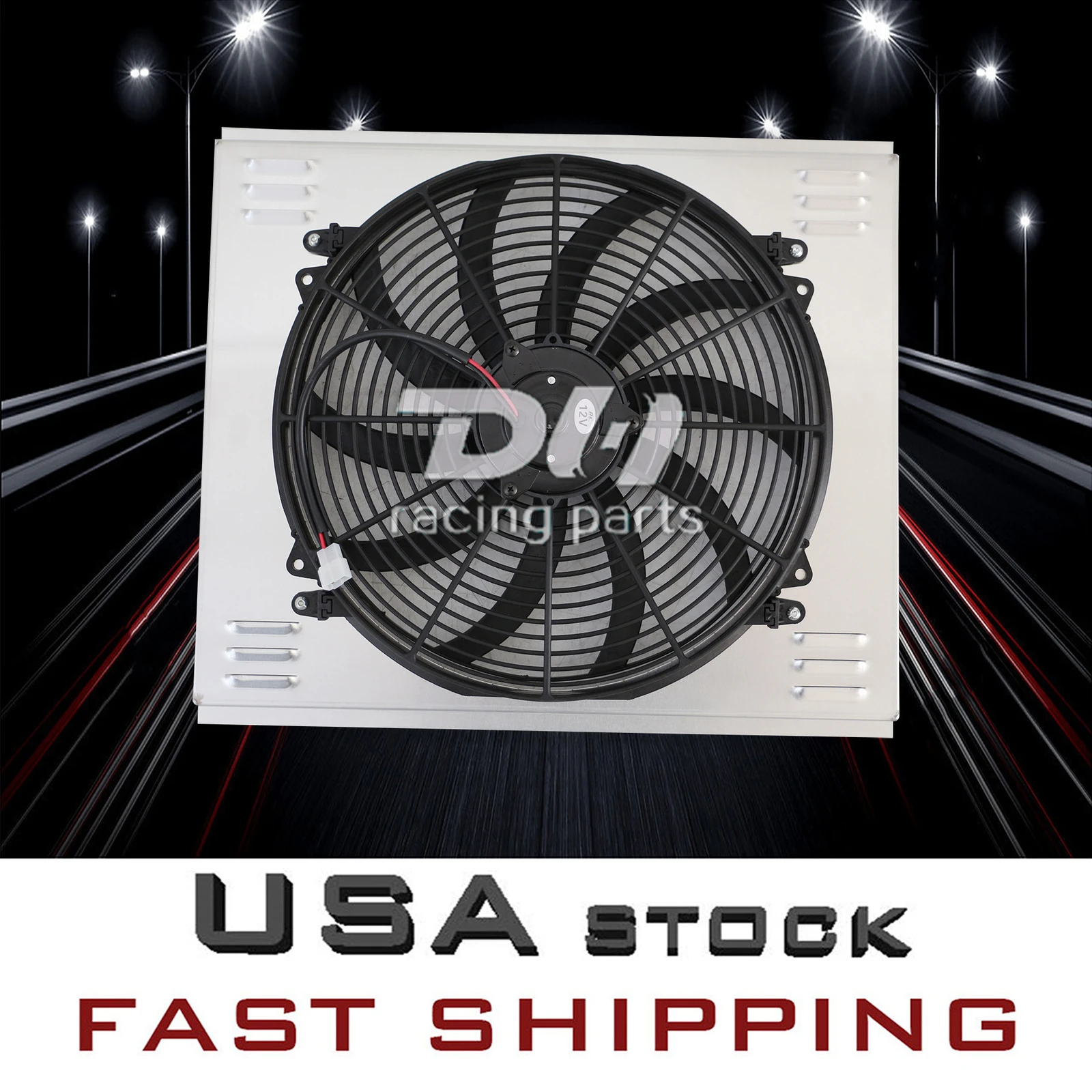 

3Row Aluminum Radiator&shroud&fan For 67 68 69 Chevrolet Camaro Pontiac Firebird