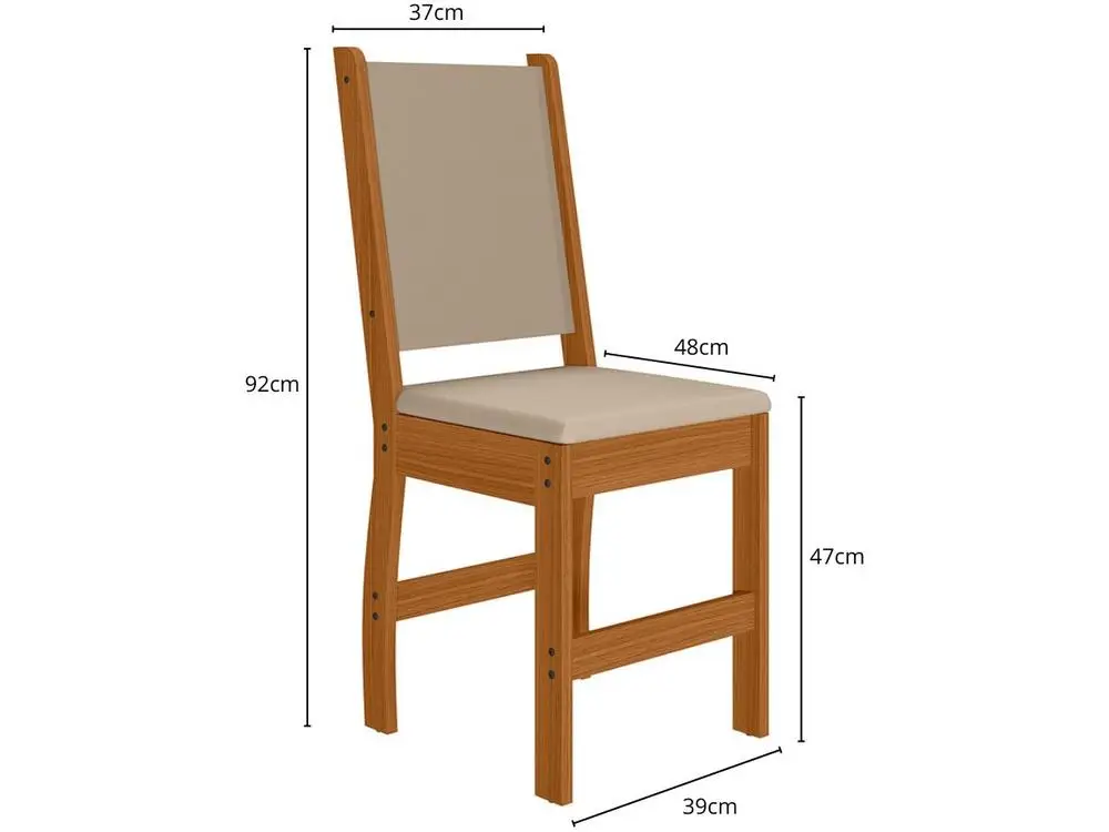 Mesa de Cozinha 4 Cadeiras Retangular Bellagio Poliman Móveis