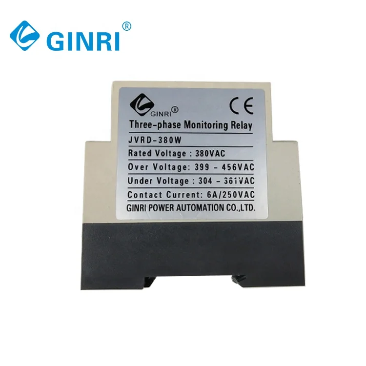 Ginri JVRD-380W Three Phases Voltage protection Device  Adjustable Over&under Voltage Protector
