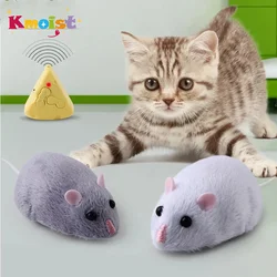 Rc Robot Toy Animals Wireless Electric Radio Control Rat Mouse Toy Flocking Emulation Toys Rat for Pet Cat Dog Joke Trick Toys