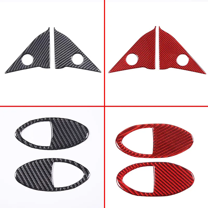 For Nissan 350Z 2003-2006 Car A-pillar Horn Decorative Frame Sticker soft carbon fiber A-pillar frame protection accessories