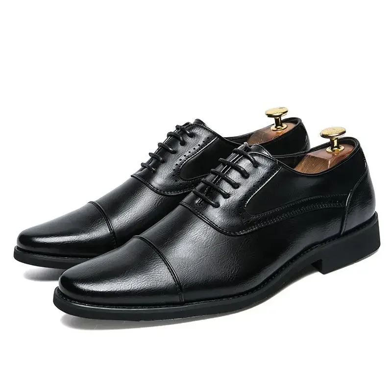 Men's Front Lace-up Oxford Shoes Business Office Dress Shoes Moccasins Luxury Italy