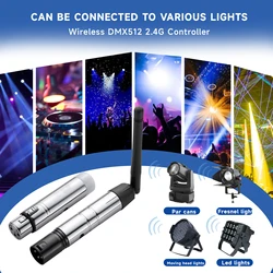 DMX512 Wireless Controller ISM XLR Receiver Transmitter For Disco DJ Party Bar Stage PAR Moving Head Laser Light