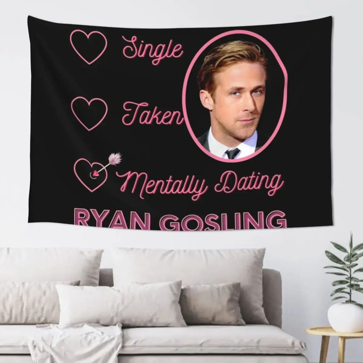 Mentally Dating Ryan Gosling Tapestry Tapete For The Wall Christmas Decoration Tapestry