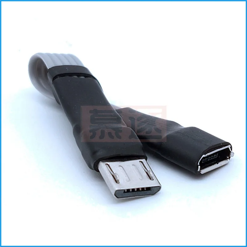 Micro USB 2.0 5pin męski na Micro USB 2.0 żeński przedłużacz Micro usb męski na żeński kabel płaski 0.05m/0.1m/0.2m/0.3m-1.5m/2m