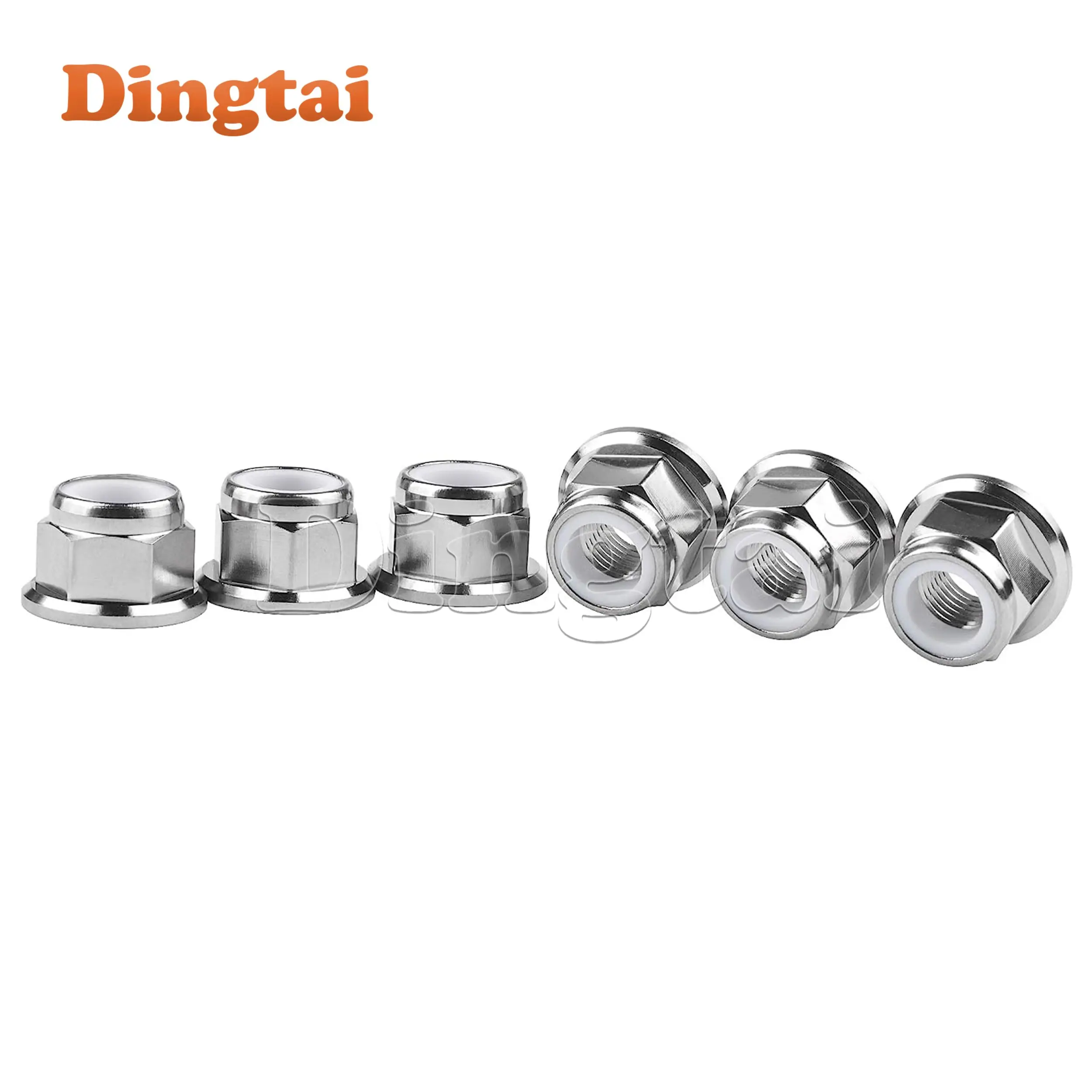 

Dingtai Titanium Nuts 1pcs M6 M8 M10 M12 M14 Flange Nylon Lock Nuts for Bicycle Motorcycle Car Ti Fastener