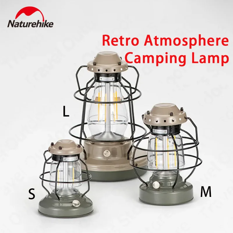 

Naturehike Camping Light Hanging Outdoor Kerosene Vintage Camp Lamp Tent Lantern Ultralight Waterproof Ipx4 Portable Retro Lamp