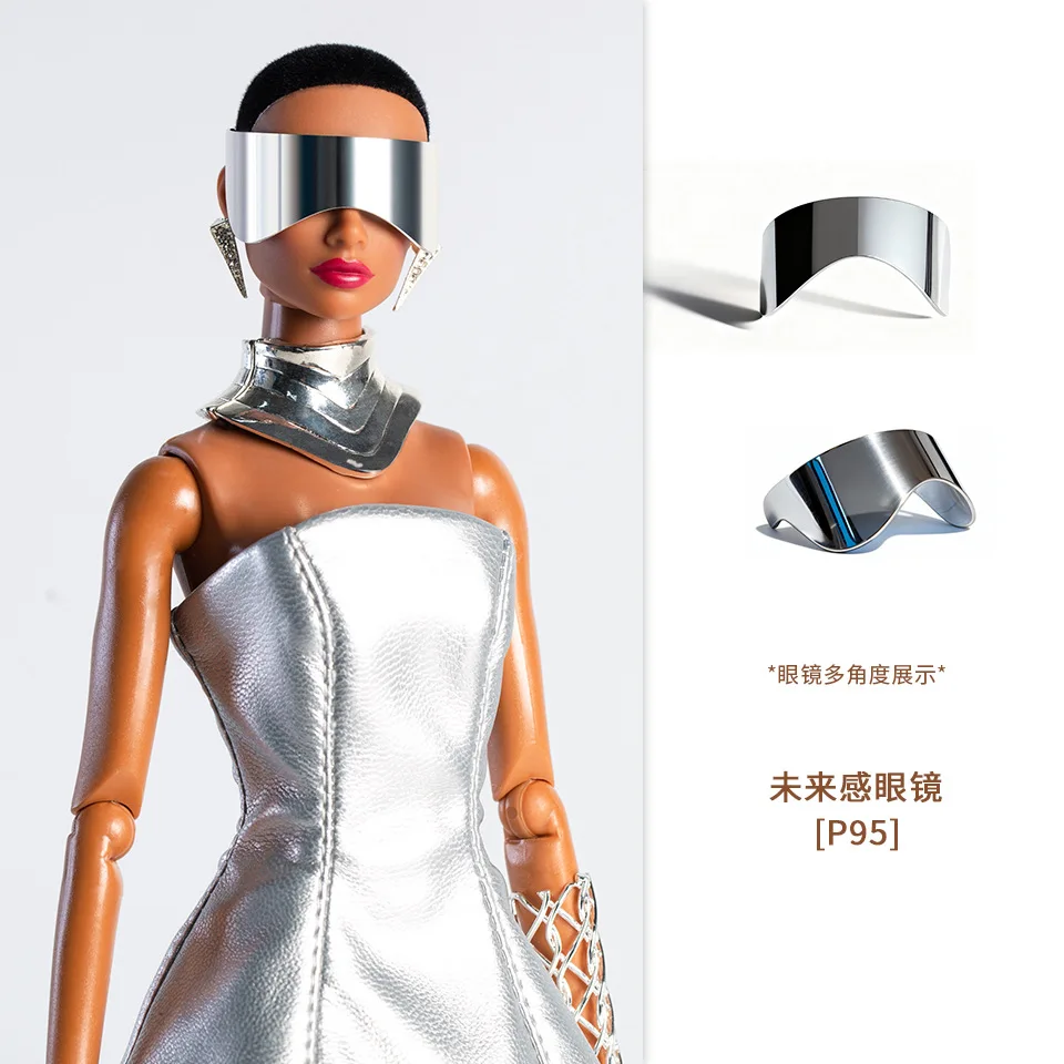 Nowe okulary dla lalek supermodelki w skali 1/6, symulacja okularów, akcesoria do zabawek, modne, ciemne, słodkie, stylowe okulary przeciwsłoneczne, biżuteria dla lalek o wysokości 29-32 cm