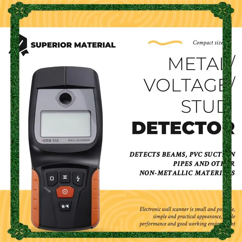 จัดส่งตลอด 24 ชั่วโมง VICTOR VC518 Wall Scanner Sensor เครื่องตรวจจับสายไฟสําหรับตรวจจับไม้สายผนังสําหรับตรวจจับโลหะแม่เหล็ก