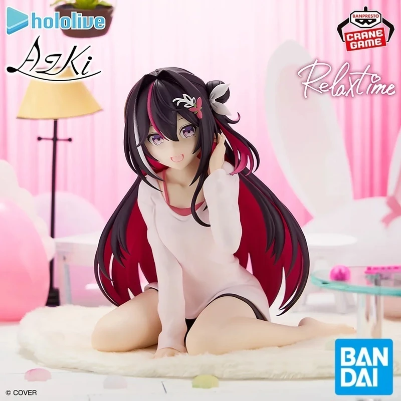 

In Stock Hong Kong Bandai Banpresto Original Hololive Azki Relax Time Series Prize Anime Figure Pvc Sitting Pose Model Toys Gift