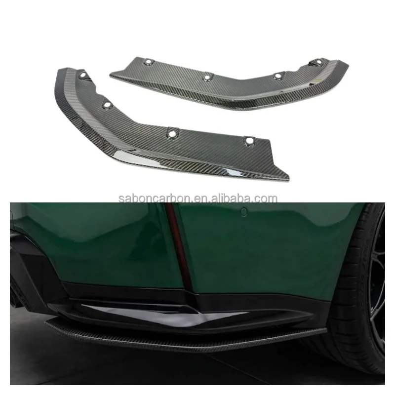 For BMW G80 M3 Competition Rear Bumper Splitter Side Splitters 2021+