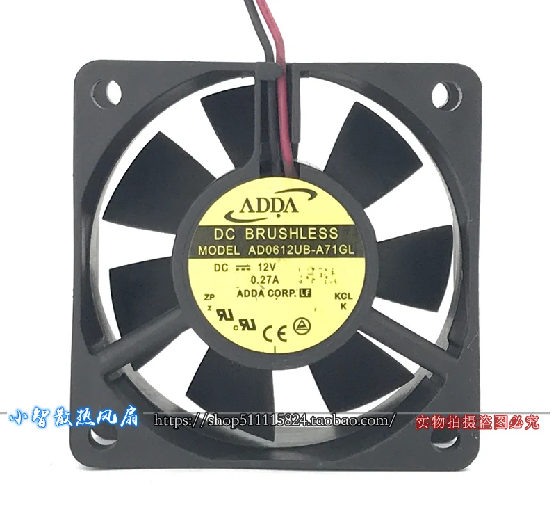 ORIGINAL AD0612UB-A71GL 12V 0,27A 6025 60*60*25mm NOVO RADIADOR DE VENTILADOR DE REFRIGERAÇÃO