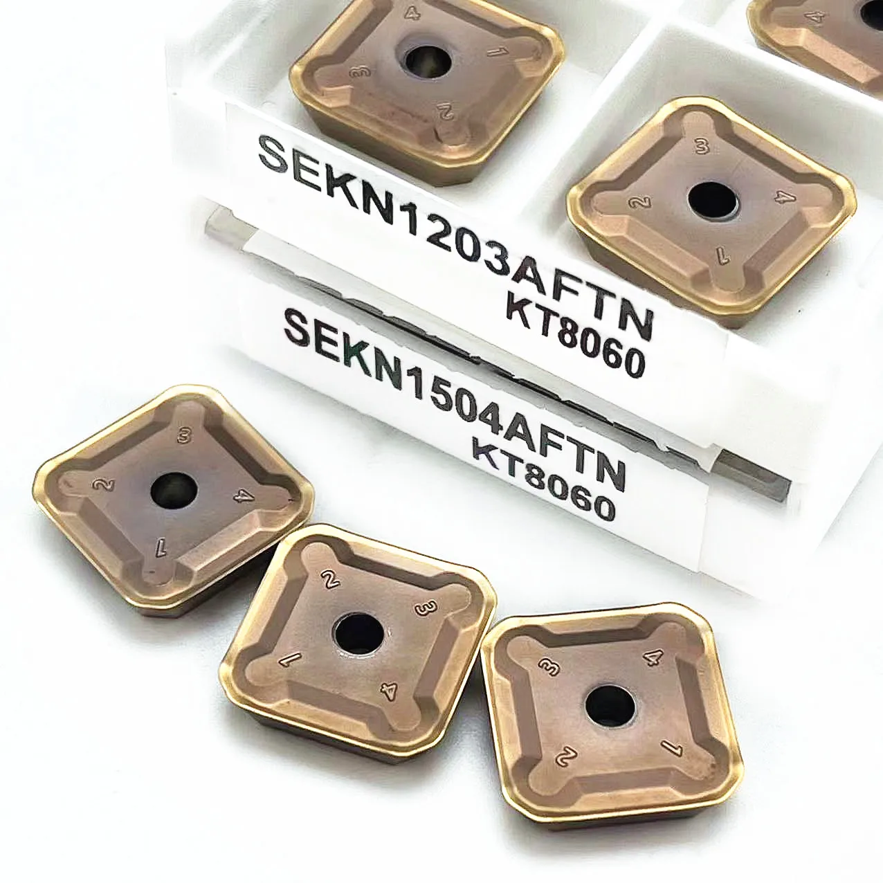 カッティングツールsekn1504,sekn1203,ftn,kt8060,sekn1203,kt7060,CNCインサート,フライス加工,炭化タングステン工具