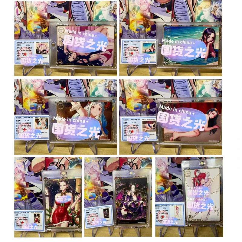 

Anime One Piece Metal Collectible Cards Boa Hancock Nami Nico Robin Yamato Uta Christmas Birthday Gifts Game Children's Toys