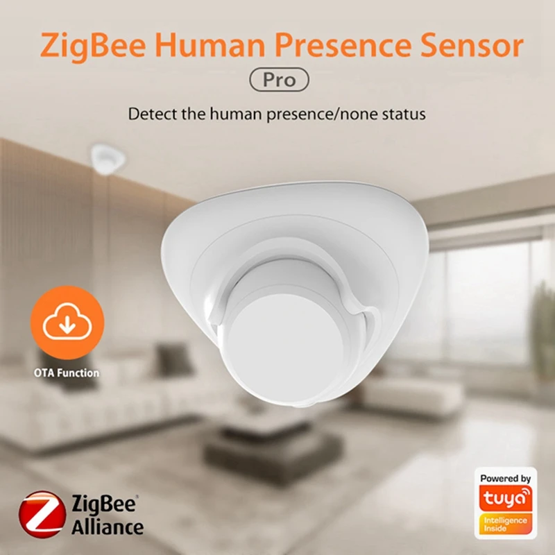 Tuya Zigbee Wifi Human Presence Detector 24Ghz Radar Detector Microwave Wireless Easy Install Easy To Use