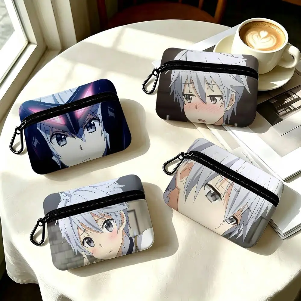 1pc Lux Arcadia Anime Characters Coin Purse With Carabiner Hook Portable Key Card Wallet Small Zipper Storage Pouch