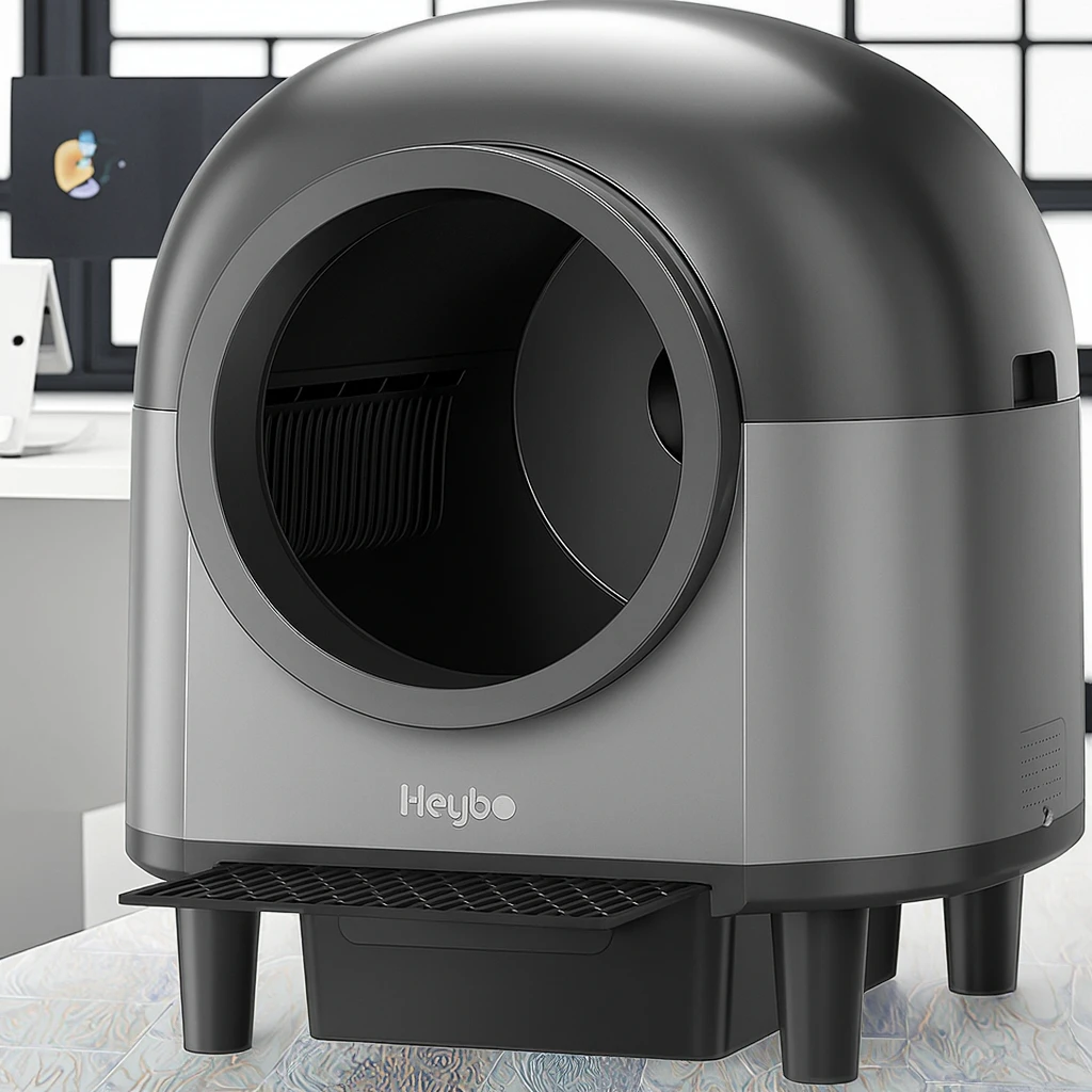 

ODM Smart Cat Toilet 80L Large Space APP Remote Control One Click Poop Removal Automatic Self Cleaning Litter Box for Cats