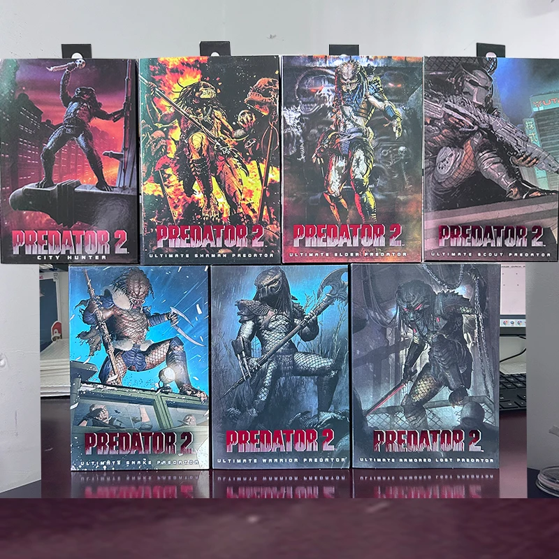 

NECA Predator Figure Shaman Lost Hunter Warrior Scout Elder Ultimate Snake City Hunter Action Figure Model Toys Birthday Gifts