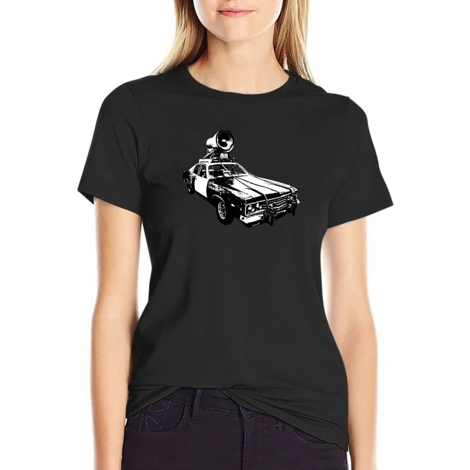 

The Bluesmobile T-Shirt Short sleeve tee Blouse summer tops funnys Womens clothing