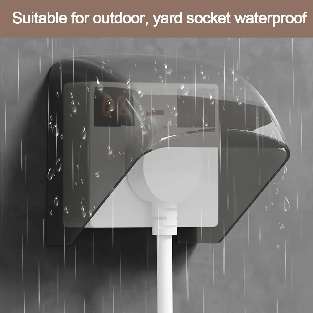 86 Type Switch Protective Cover Protection Socket Rainproof Cover Box Bathroom Outdoor Socket Waterproof Box Power Outlet Supply