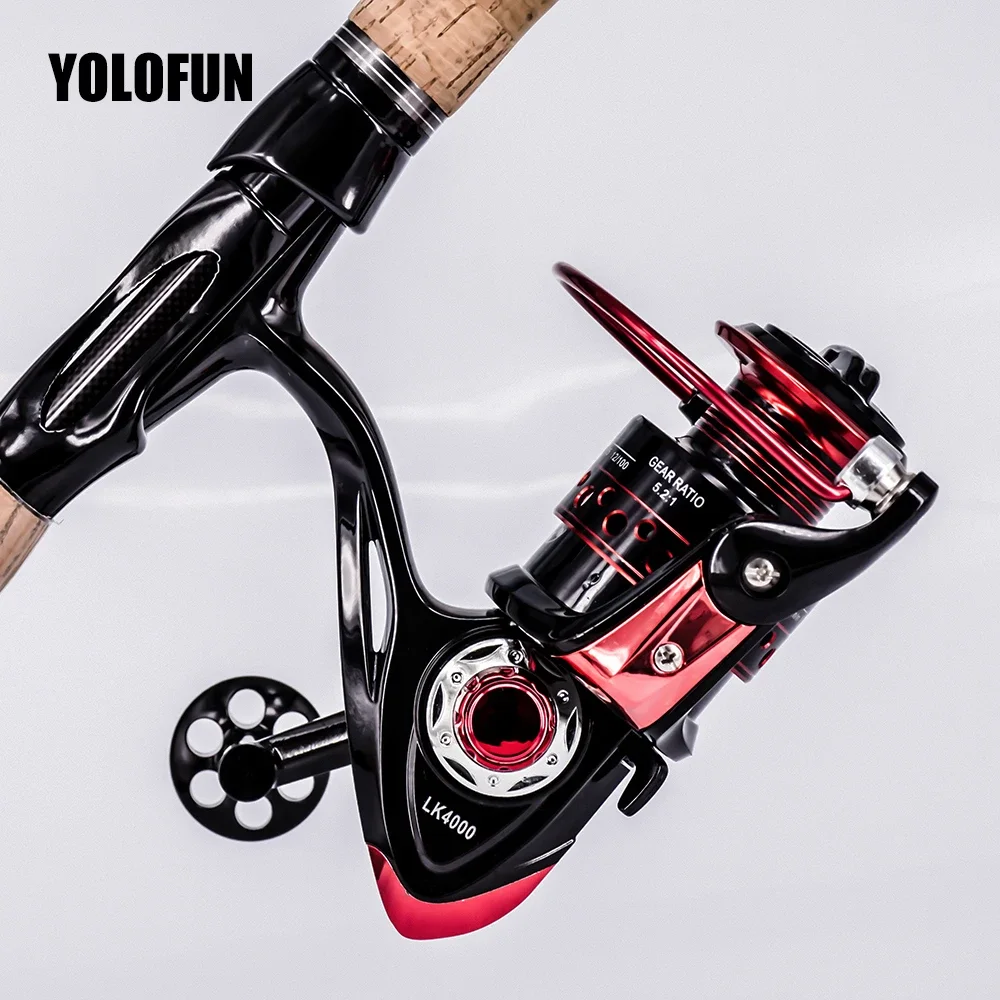 Spinning Fishing Reel for Carp Fishing, Outdoor Sport, Bass, Pike Fish, Camping Spining Reel, 5.2:1