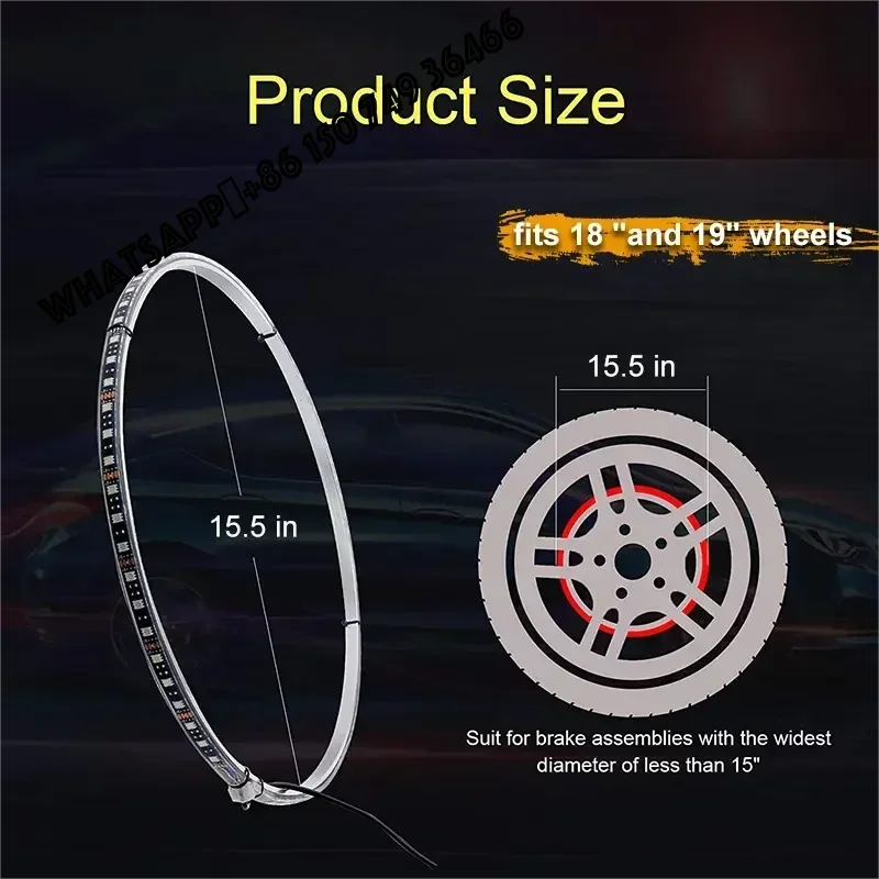 

6061-T6 Led Wheel Light 4pcs One Kit Rim Light IP67 Waterproof RGB APP Controlled Car Wheels Led Lights