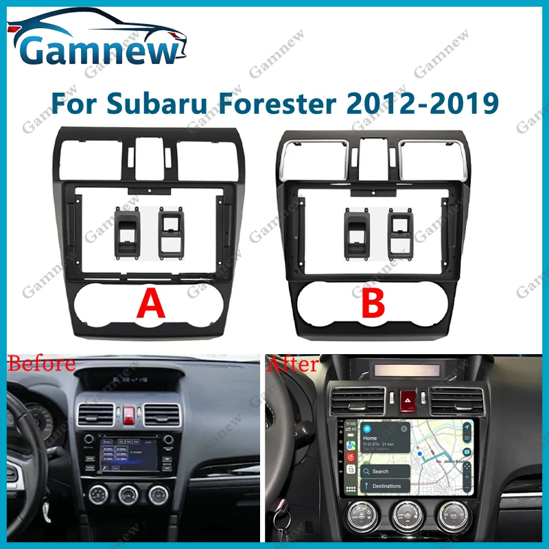 9 Inch Car Frame Fascia Adapter Canbus Box Decoder Android Radio Dash Fitting Panel Kitr For Subaru Forester XV Impreza WRX