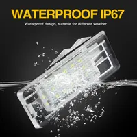 2pcs Tail License Plate Led Lights for Renault Captur Kaptur Espace Fluence Scenic Latitude Laguna Modus Zoe Dacia Duster 10-17
