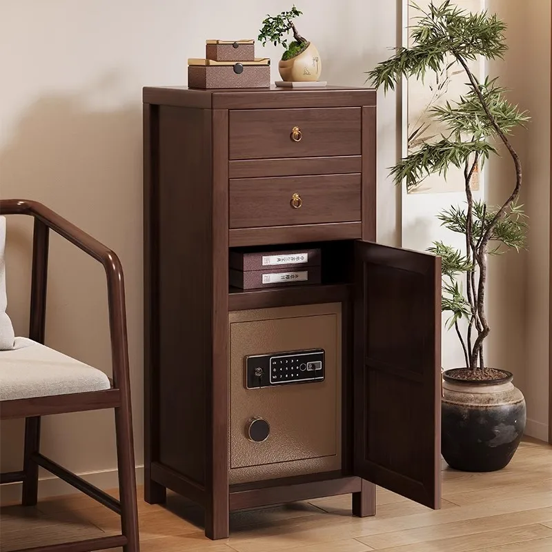 New Chinese-style solid wood safe, home living room, bedroom, study, entrance, locker, hidden safe, large capacity