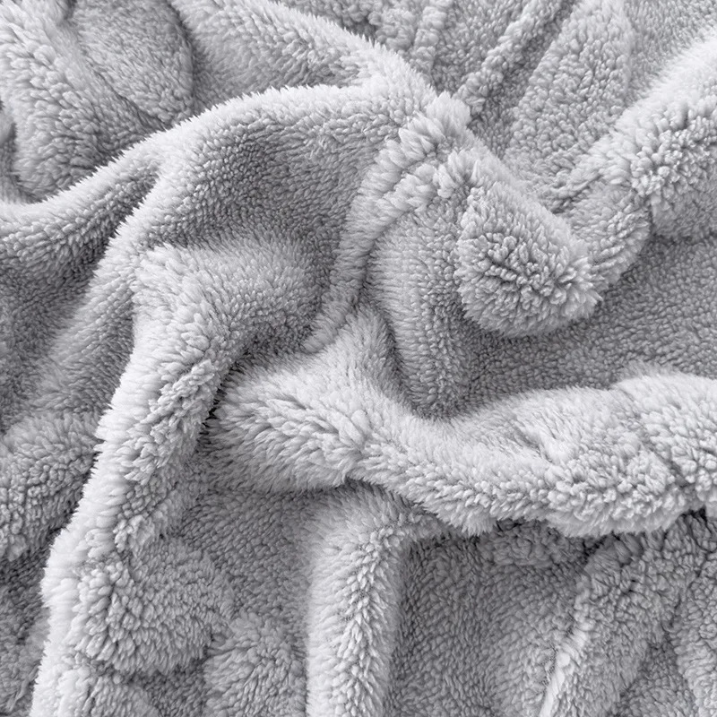 

Knit Blankets Solid Color Flower Pattern Jacquard Sofa Cover Soft Plush Machine Washable Handmade Throw Blanket for Couch Bed