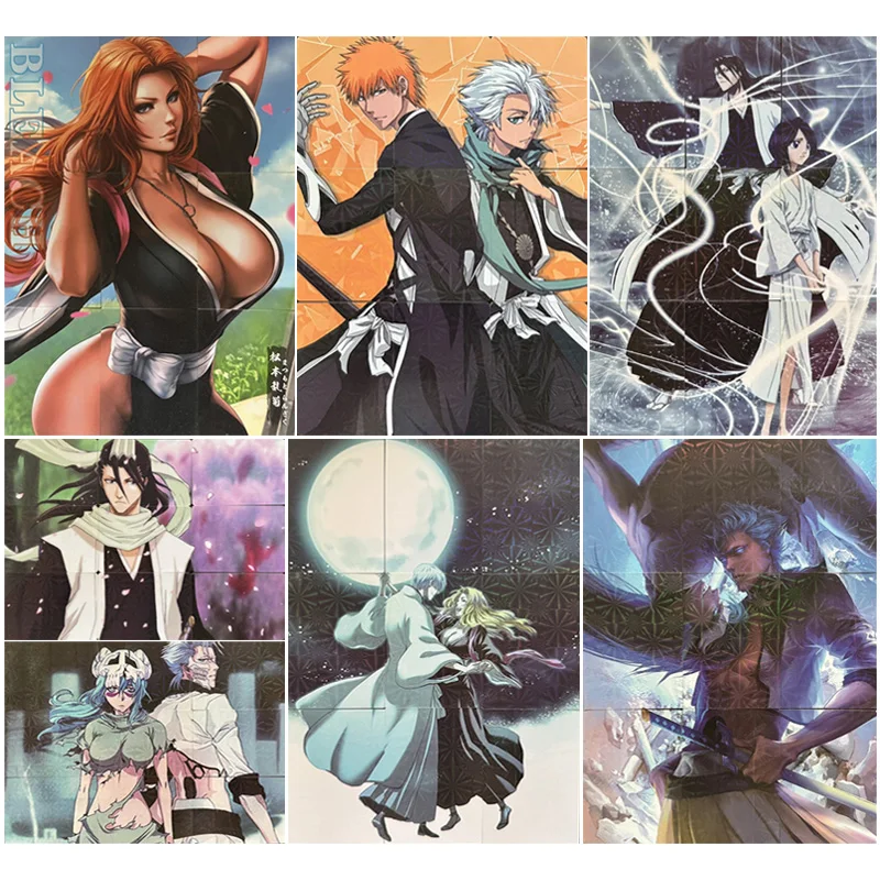Anime Bleach Kurosaki Ichigo Kuchiki Rukia Matsumoto Rangiku Puzzles Collection Cards Christmas Birthday Gifts Children's Toys