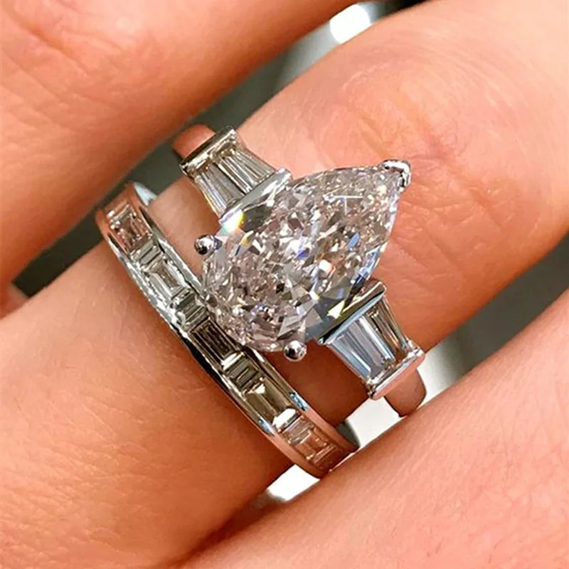 HIBRIDE 2025 Popular Elegant Light Luxury Combo Ring 2 Pieces Women's Clothing Jewelry Set Dubai Wedding Holiday Gift Travel R48