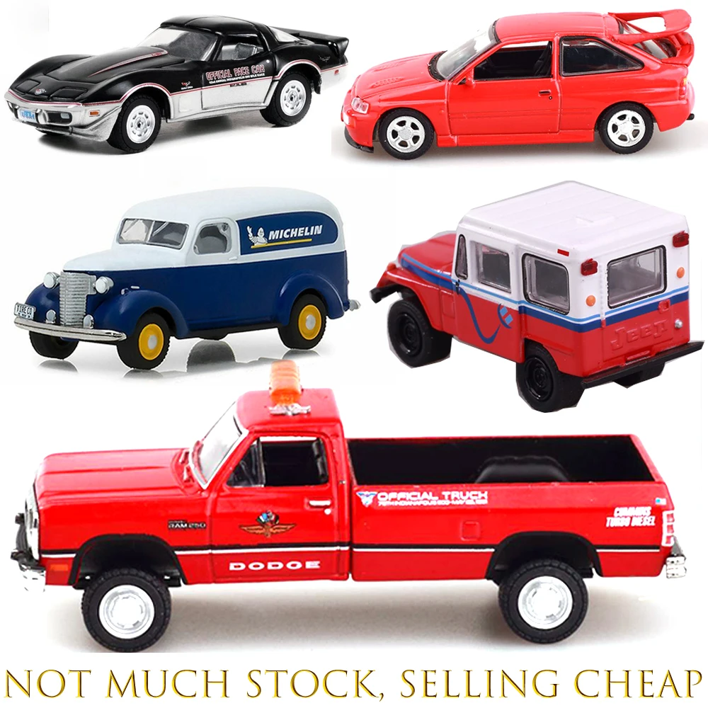 

1:64 Литая под давлением модель автомобиля из сплава GreenLight 1/64 Ford Mustang Coupe Postal Jeep Chevrolet Pickup Chevelle Lagoon Escort RS Подарочные игрушки